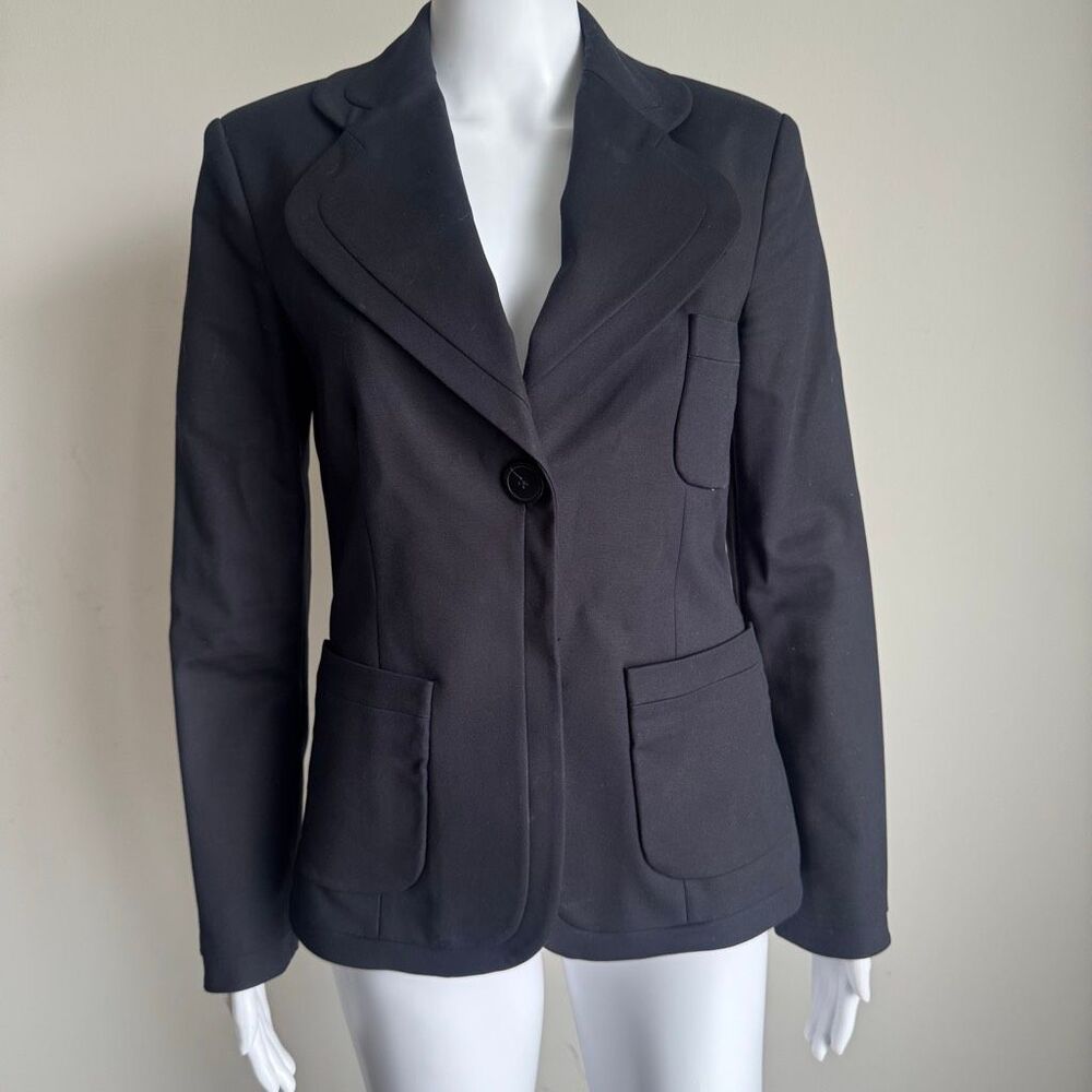 Vintage Emporio Armani Curved Lapel Single-Button Blazer Size IT 40 US Sz 4
